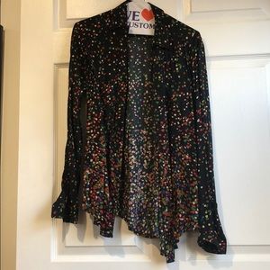 Anthropologie Maeve polka dot multicolor top NWOT